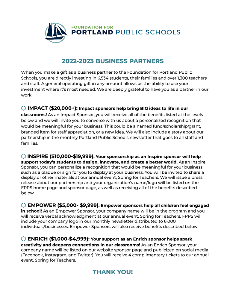 Business Partners 2022-23